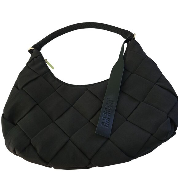 Jason Wu NWOT Black Woven Crescent Shoulder Bag 17"x9" - Picture 2 of 6